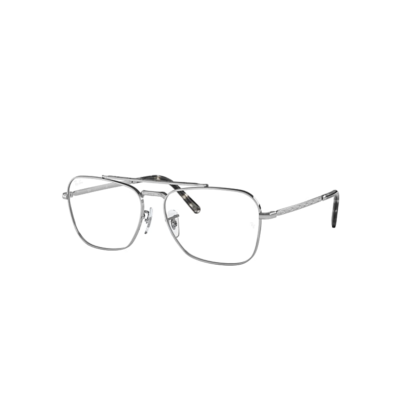 Ray Ban New Caravan Optics Eyeglasses Silver Frame Clear Lenses