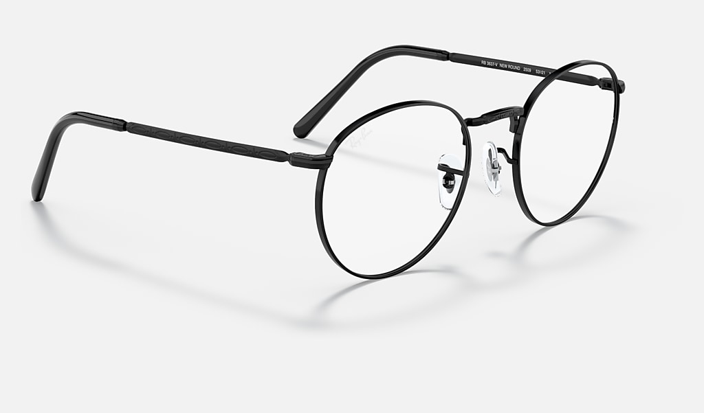 New Round Optics Eyeglasses with Black Frame | Ray-Ban®