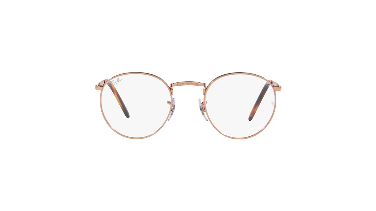 NEW ROUND OPTICS Eyeglasses with Rose Gold Frame Ray Ban