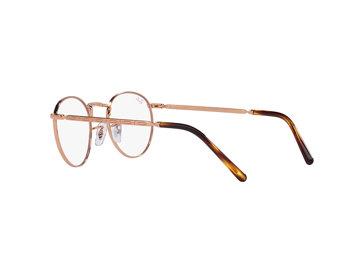 New Round Optics Eyeglasses with Rose Gold Frame | Ray-Ban®