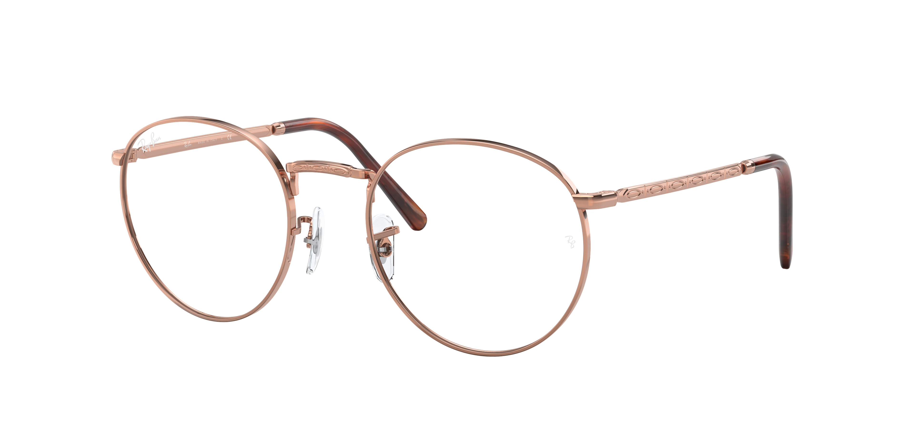 Sympton Skim Gewoon New Round Optics Eyeglasses with Rose Gold Frame - RB3637V | Ray-Ban® US
