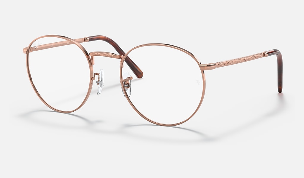 toevoegen aan duidelijk Gemeenten New Round Optics Eyeglasses with Rose Gold Frame | Ray-Ban®