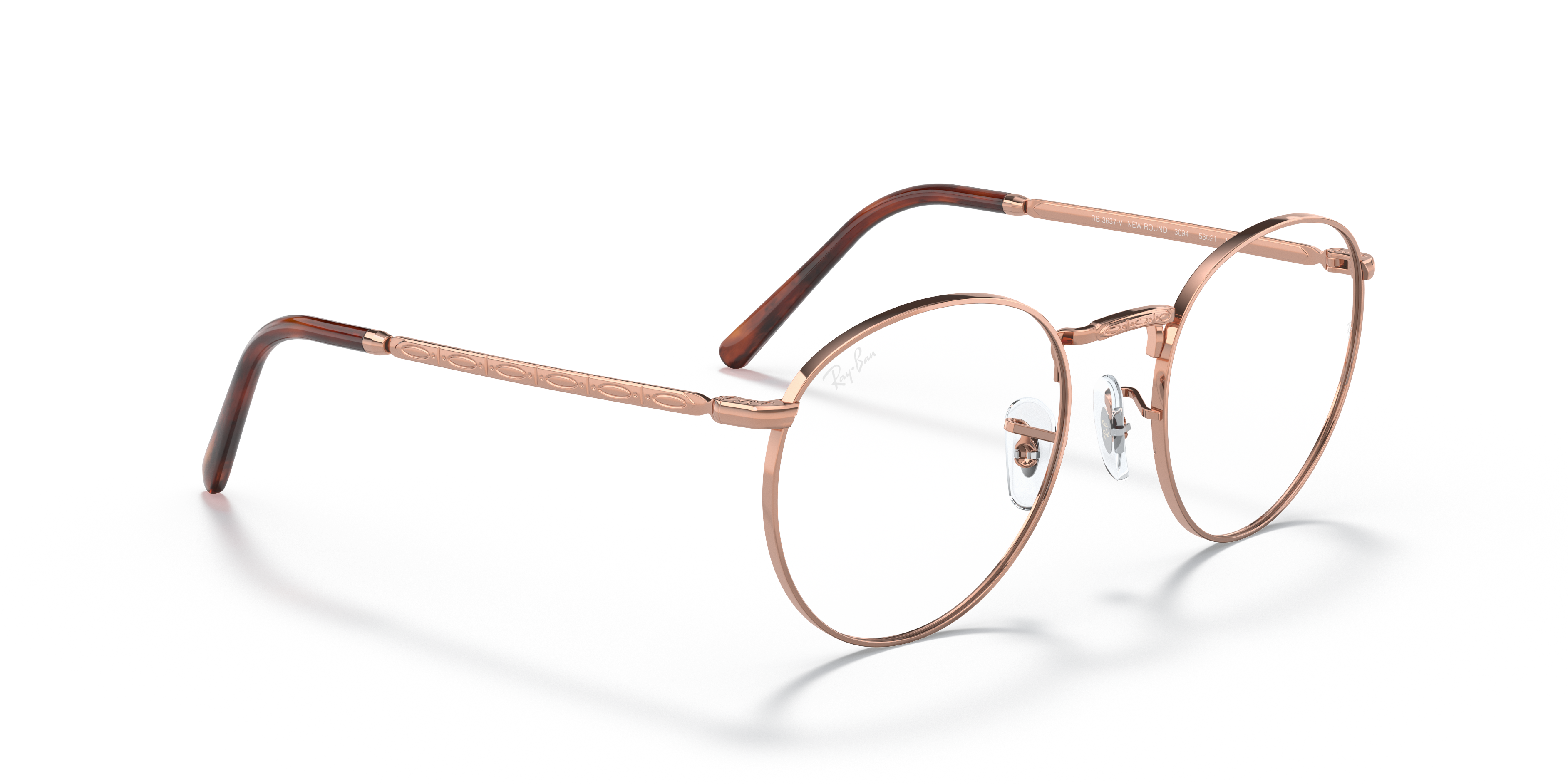 ray ban rose gold eyeglasses