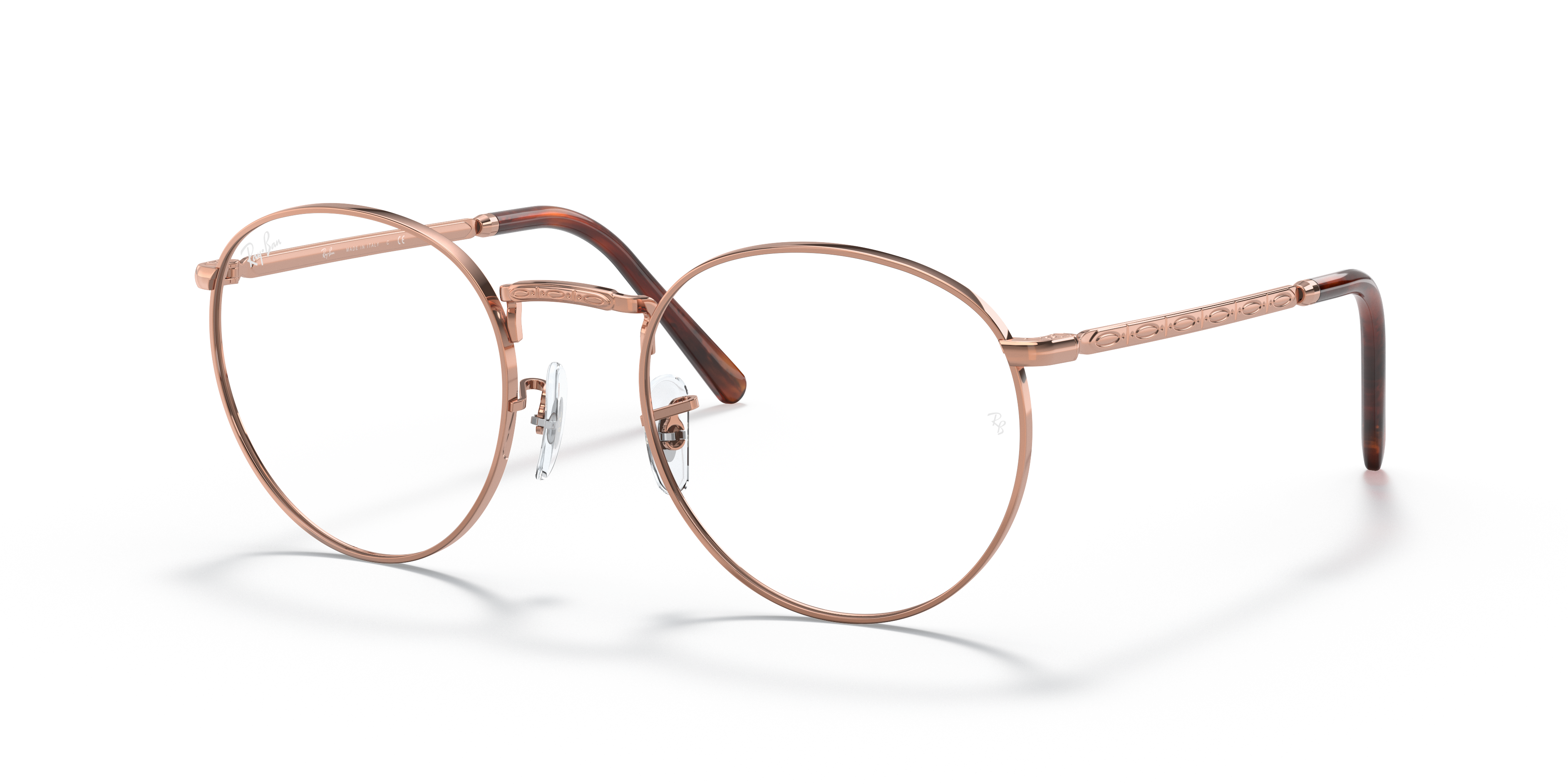 ray ban rose gold glasses