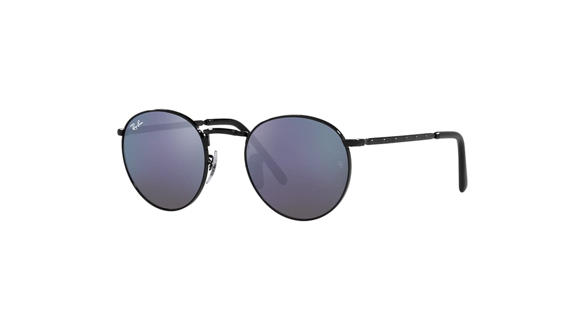 NEW ROUND Sunglasses in Black and Blue - RB3637 | Ray-Ban® CA