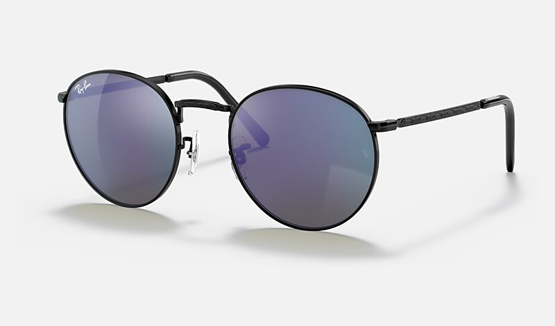 NEW ROUND Sunglasses in Black and Blue - RB3637 | Ray-Ban® US