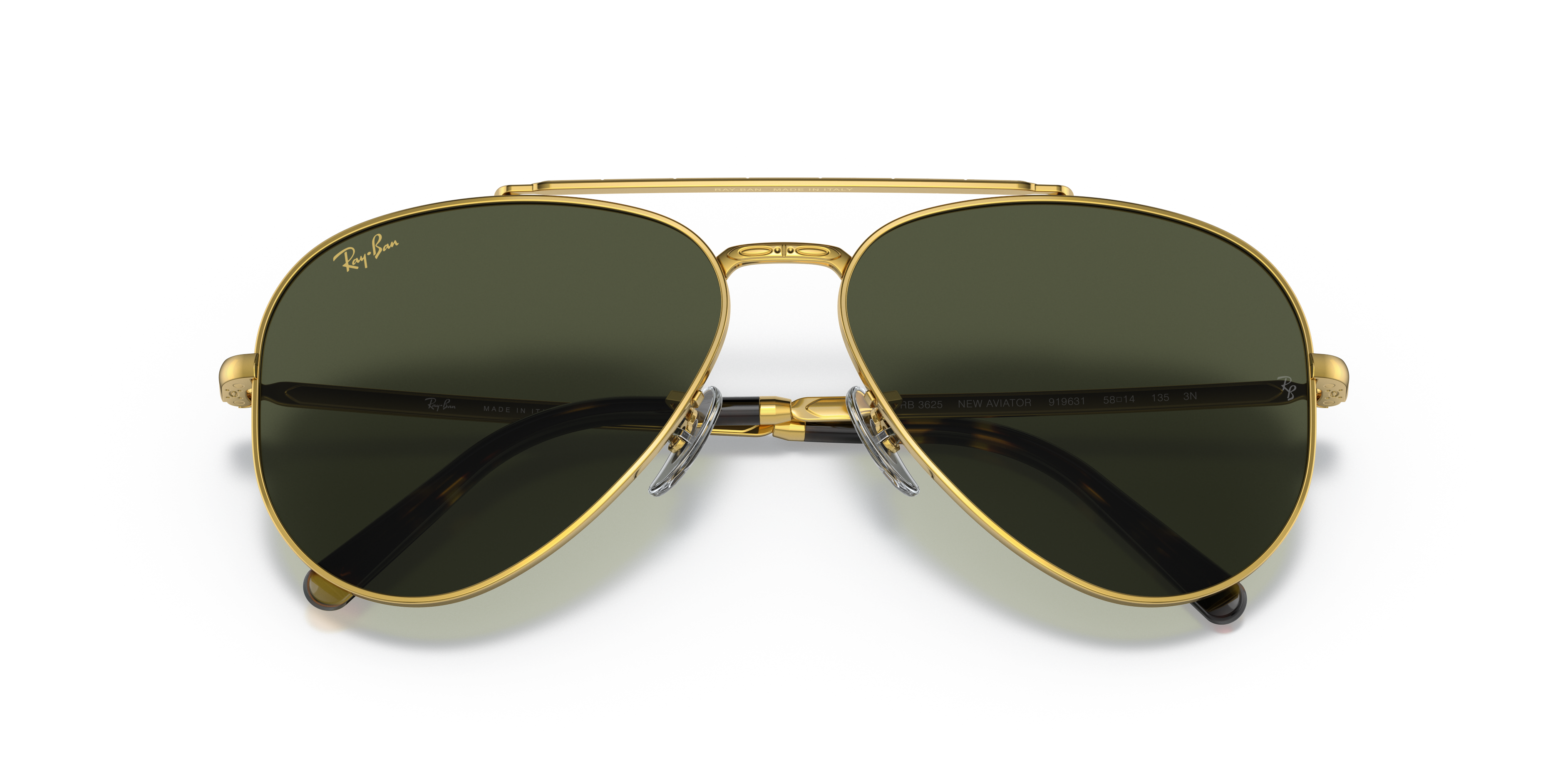 New Aviator Occhiali da Sole Legend Gold in Verde | Ray-Ban®