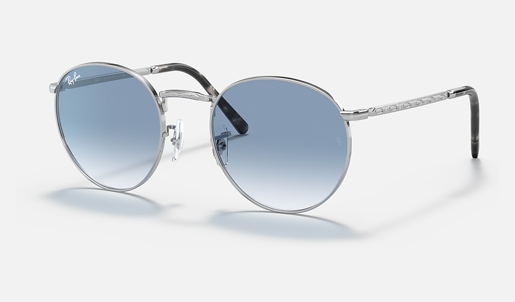 Gezichtsvermogen Alternatief Duplicaat New Round Sunglasses in Silver and Blue | Ray-Ban®