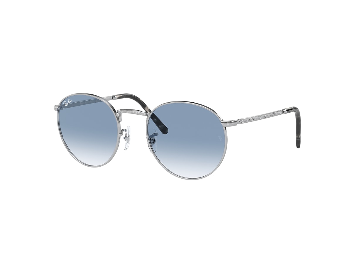 NEW ROUND Sunglasses in Silver and Clear Gradient Blue RB3637 Ray Ban US