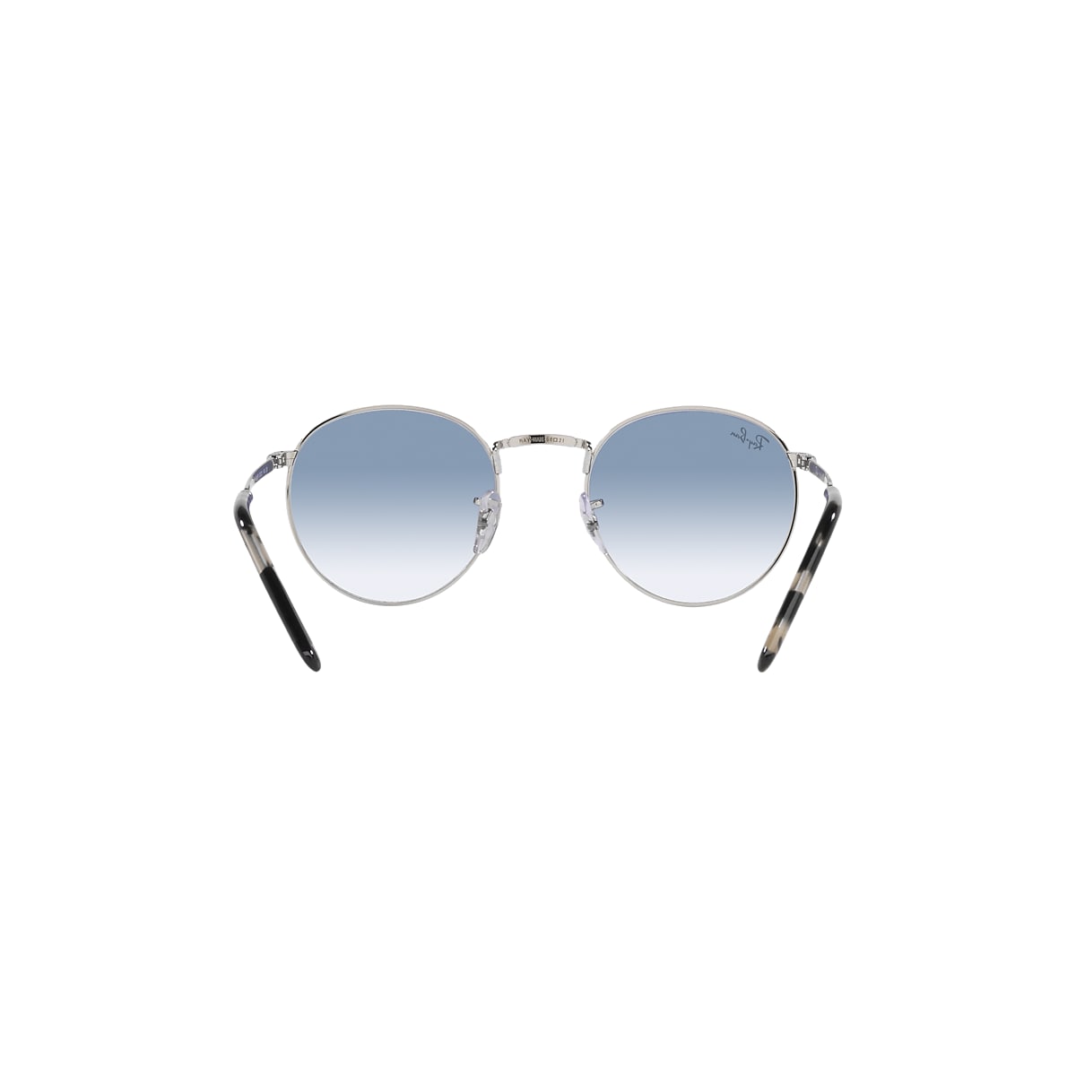 Ray-Ban Sunglasses New Round Silver Frame Blue Lenses