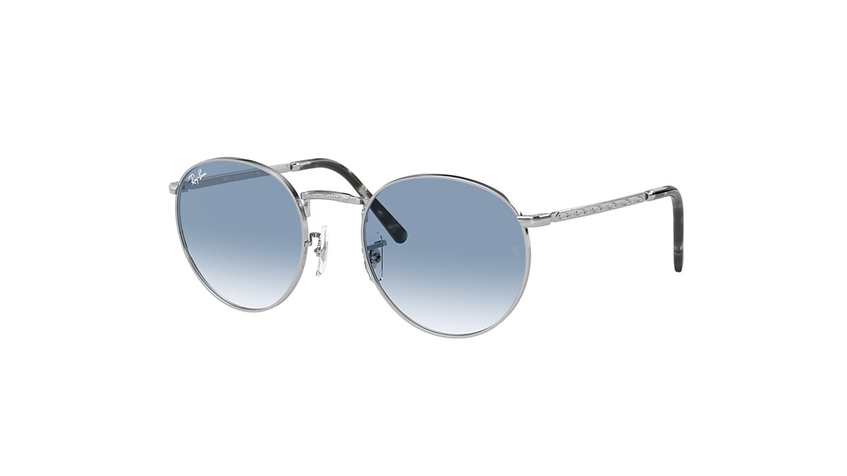 NEW ROUND Sunglasses in Silver and Blue - RB3637 | Ray-Ban® US