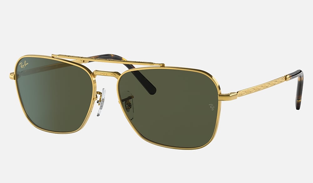 NEW CARAVAN Sunglasses in Gold and Green - RB3636 | Ray-Ban®