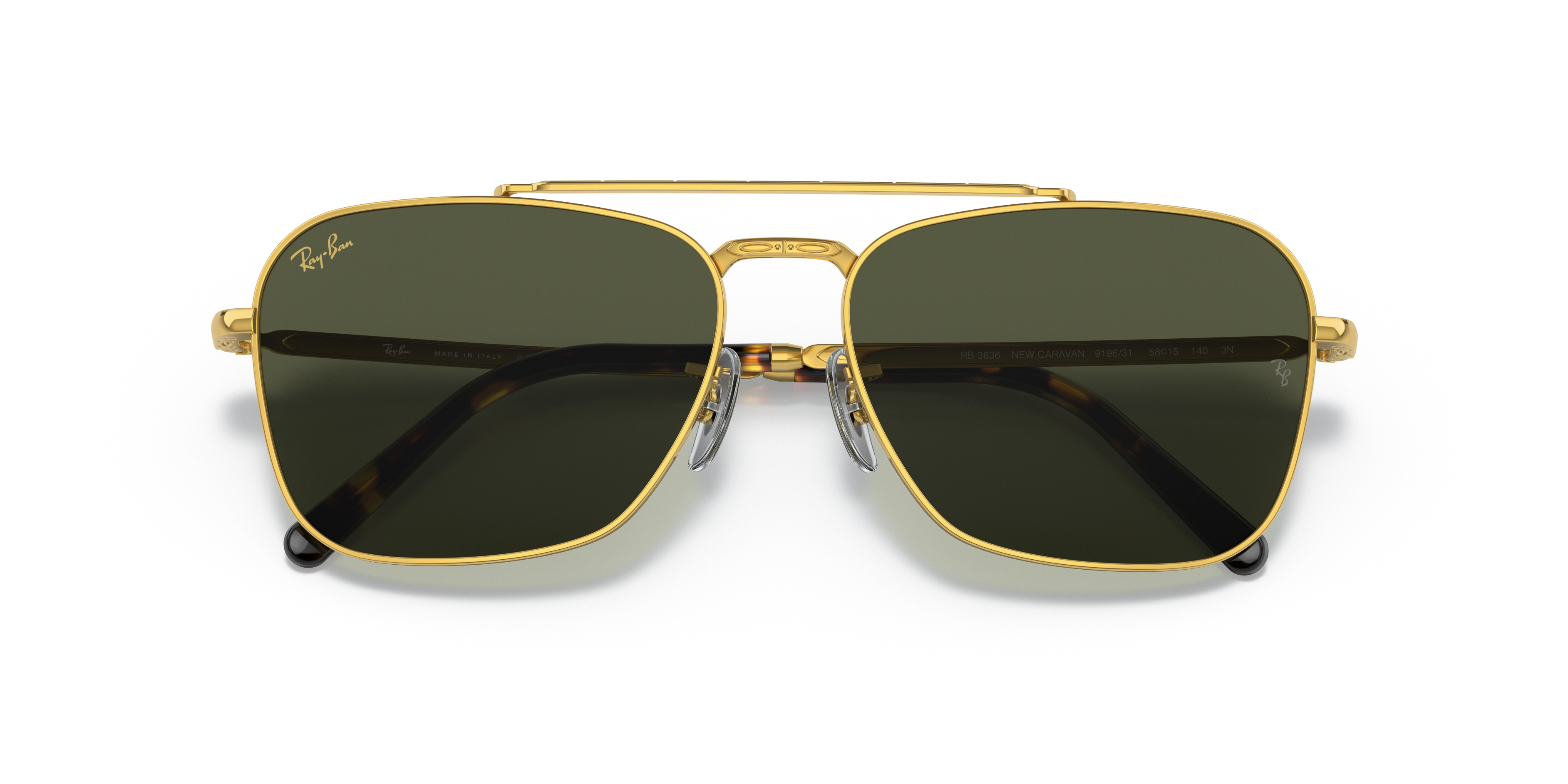 ray ban green gold