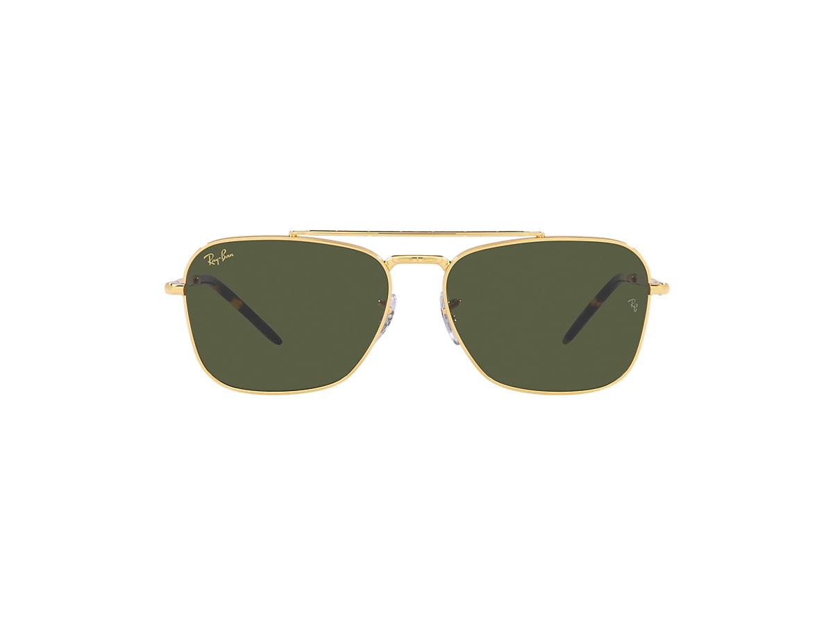 NEW CARAVAN Sunglasses in Gold and Green - RB3636 - Ray-Ban