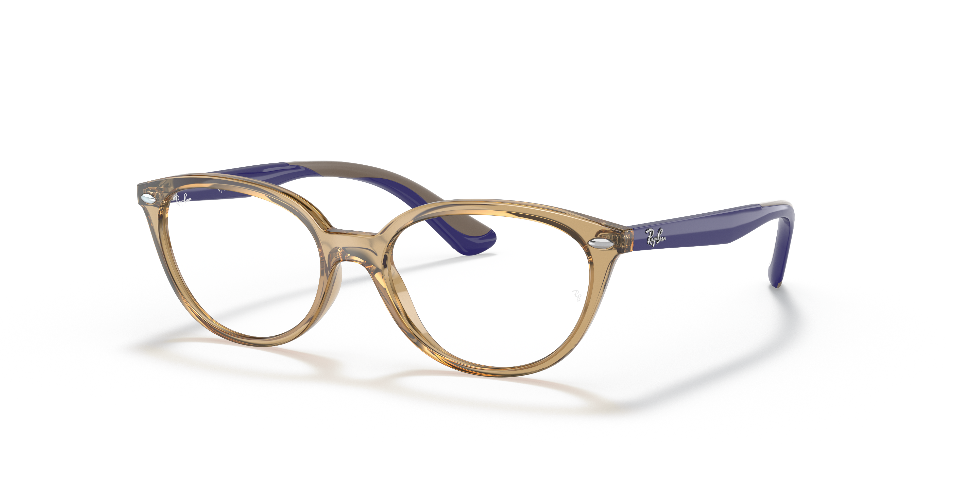 Rb1612 Optics Kids Eyeglasses with Transparent Light Brown Frame 
