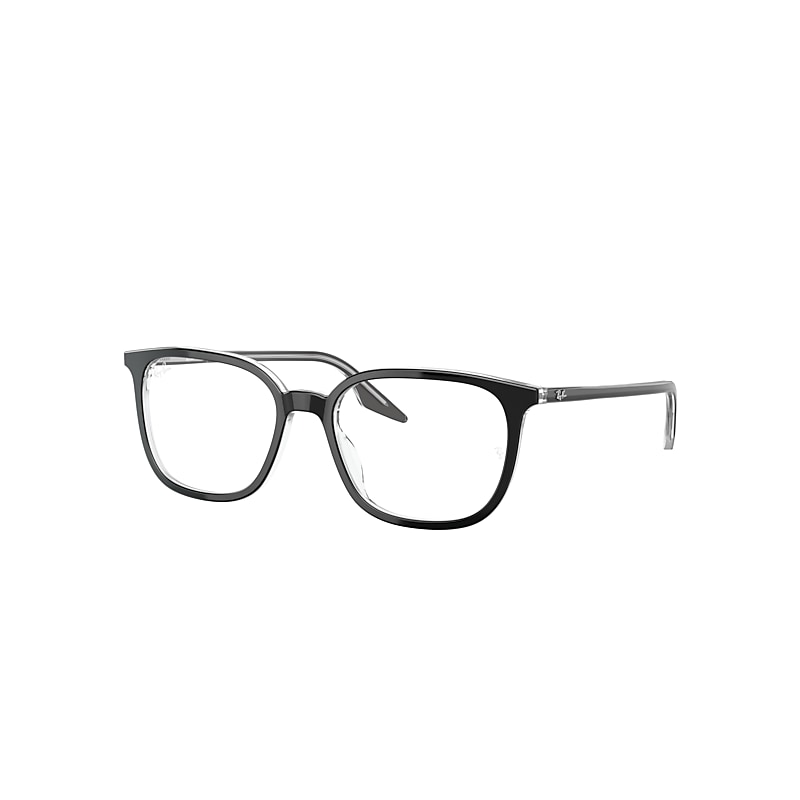 Ray Ban Rb5406 Optics Eyeglasses Black On Transparent Frame Clear ...