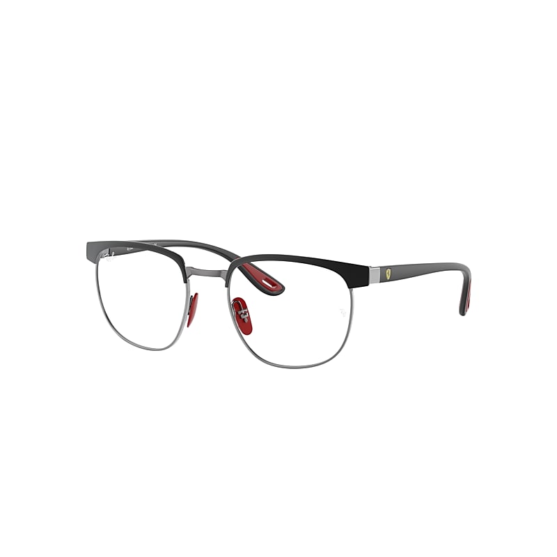 Ray Ban Rb3698vm Scuderia Ferrari Collection Eyeglasses Matte Black Frame Clear Lenses Polarized 53-20