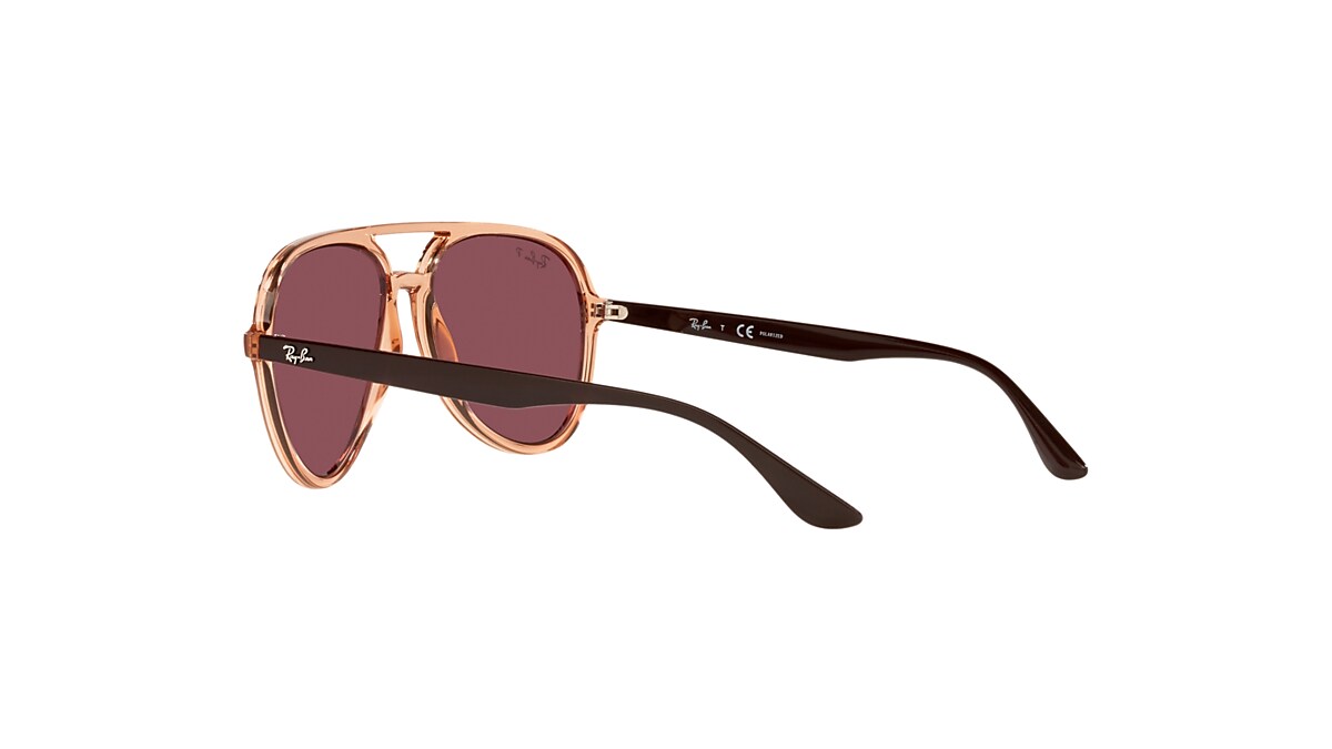 RB4376 Sunglasses in Transparent Brown and Violet - RB4376F | Ray 