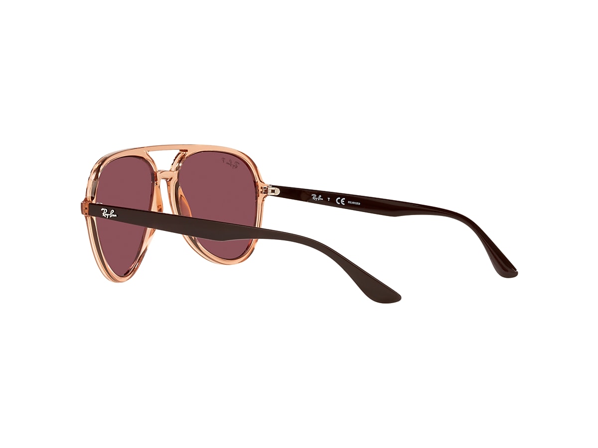 RB4376 Sunglasses in Transparent Brown and Violet - RB4376F | Ray