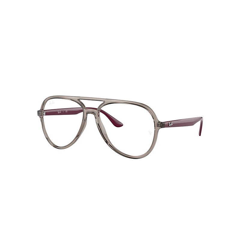 Ray-Ban Rb4376v Optics Eyeglasses Bordeaux Frame Clear Lenses Polarized 57-16