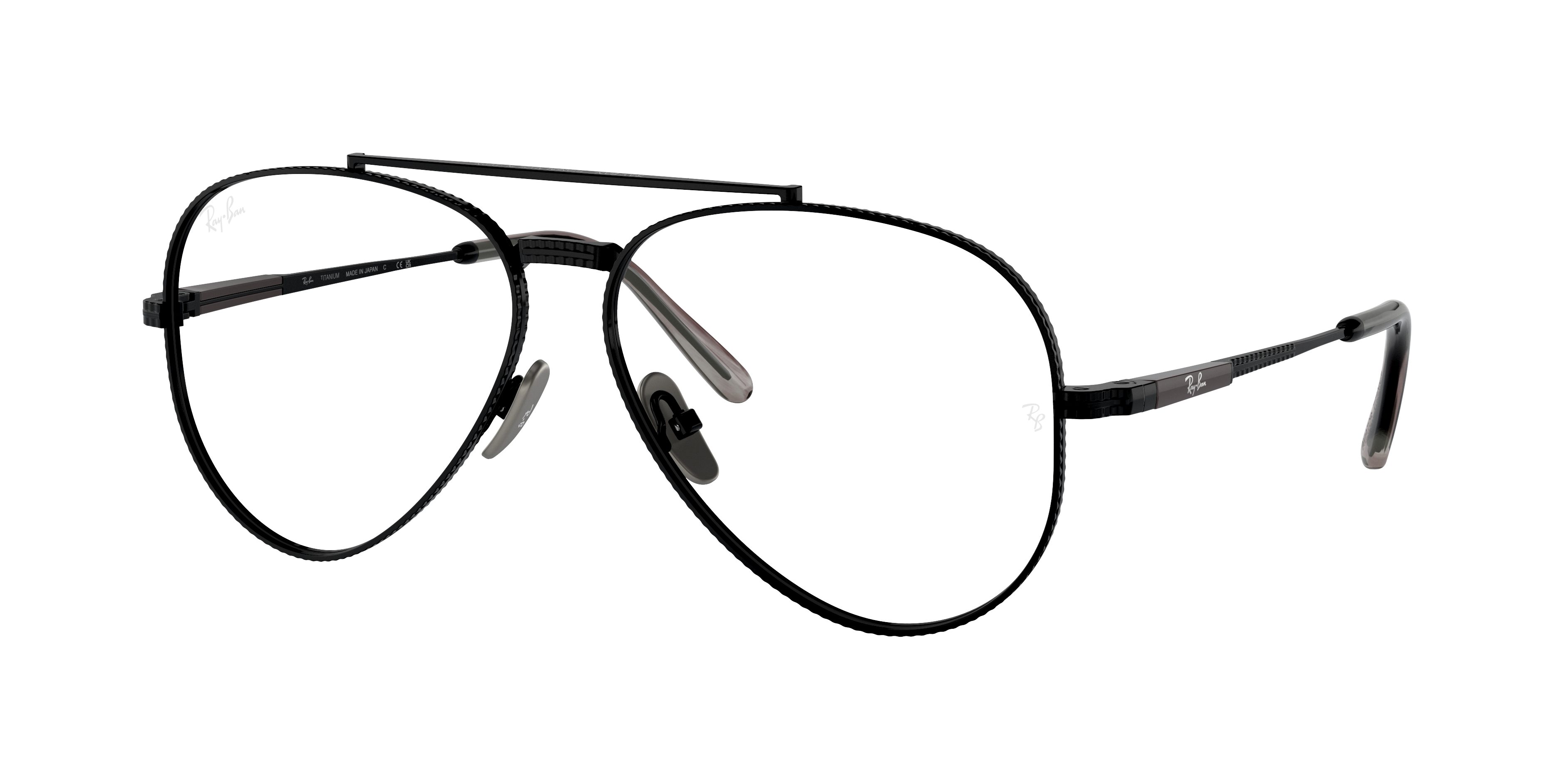 Aviator Ii Titanium Optics Eyeglasses With Black Frame Ray Ban®