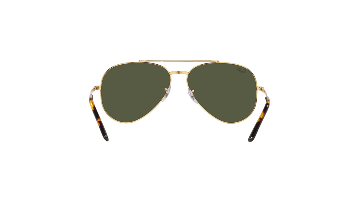 NEW AVIATOR Sunglasses in Gold and Green - RB3625 | Ray-Ban 