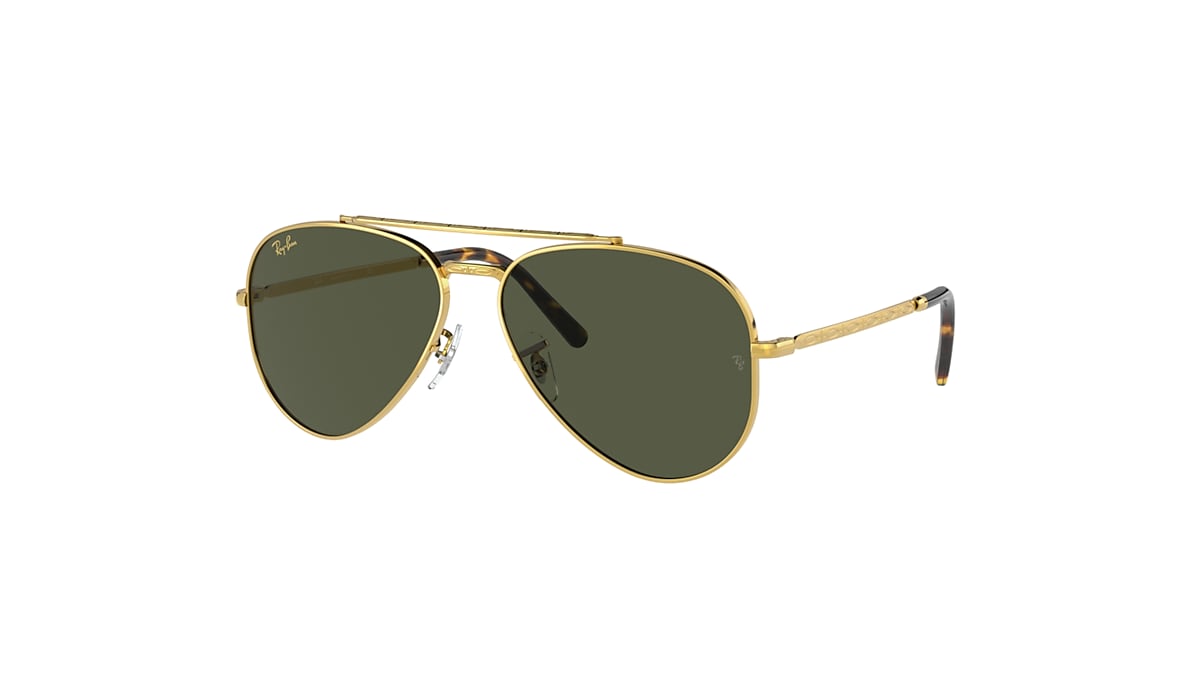 NEW AVIATOR Sunglasses in Gold and Green - RB3625 | Ray-Ban