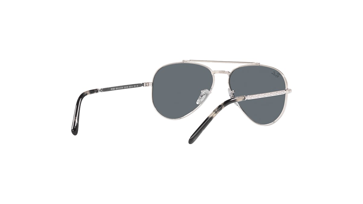 NEW AVIATOR Sunglasses in Silver and Blue - RB3625 | Ray-Ban® US