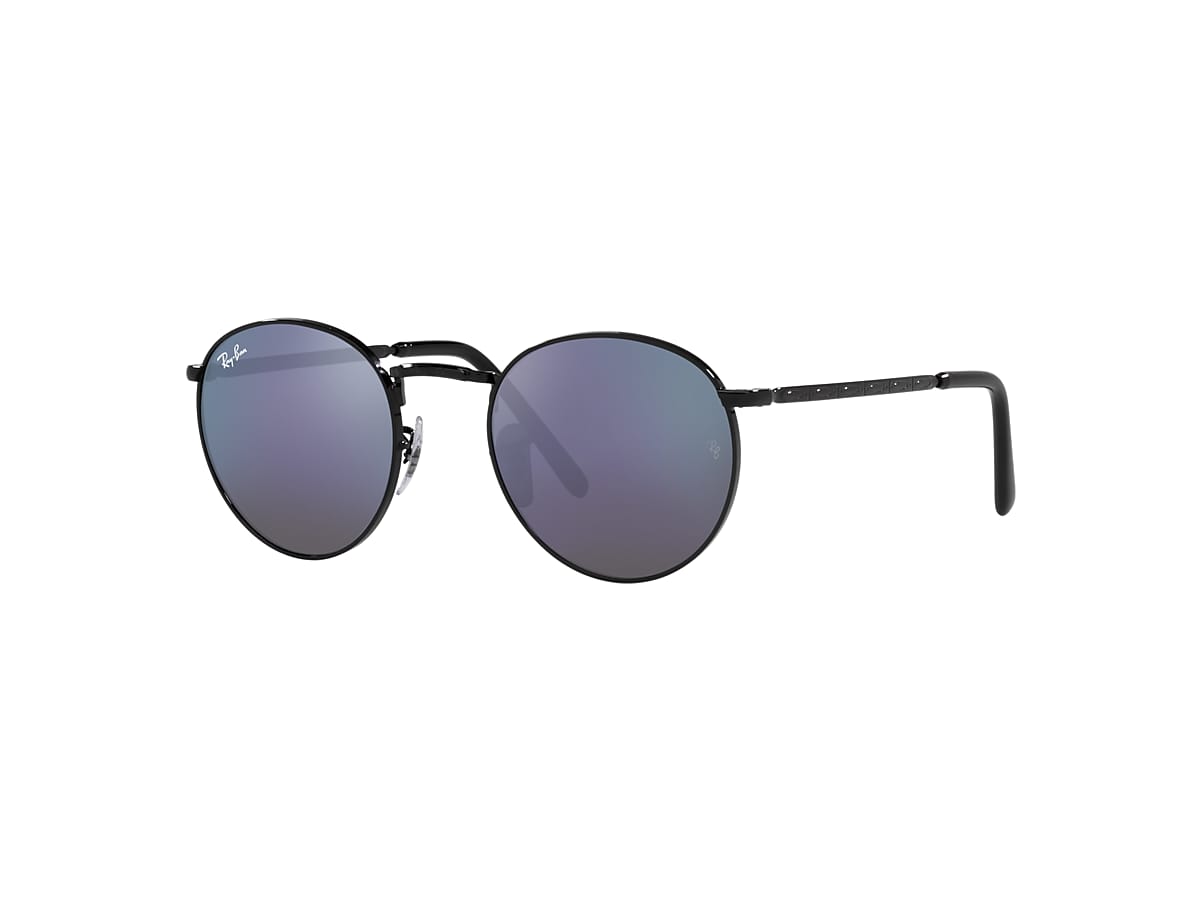 NEW ROUND Sunglasses in Black and Blue - RB3637 | Ray-Ban® US