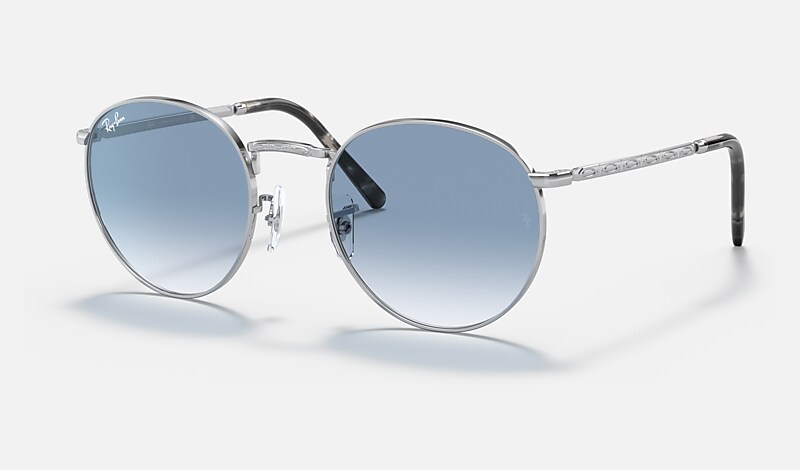 NEW ROUND Sunglasses in Silver and Blue - RB3637 | Ray-Ban® EU