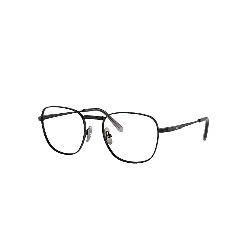 Ray Ban Frank Ii Titanium Optics Eyeglasses Black Frame Clear Lenses Polarized 48-20