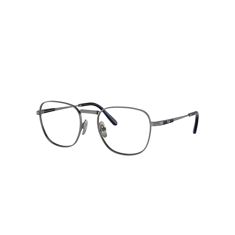 Ray Ban Frank Ii Titanium Optics Eyeglasses Gunmetal Frame Clear Lenses Polarized 51-20