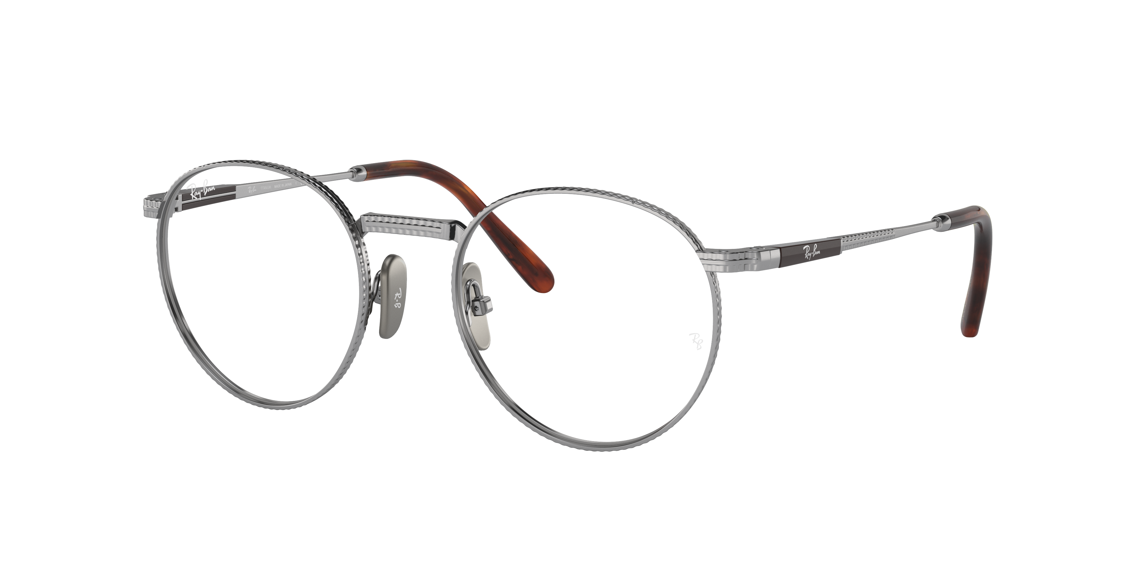 Round Ii Titanium Optics Eyeglasses with Silver Frame | Ray-Ban®