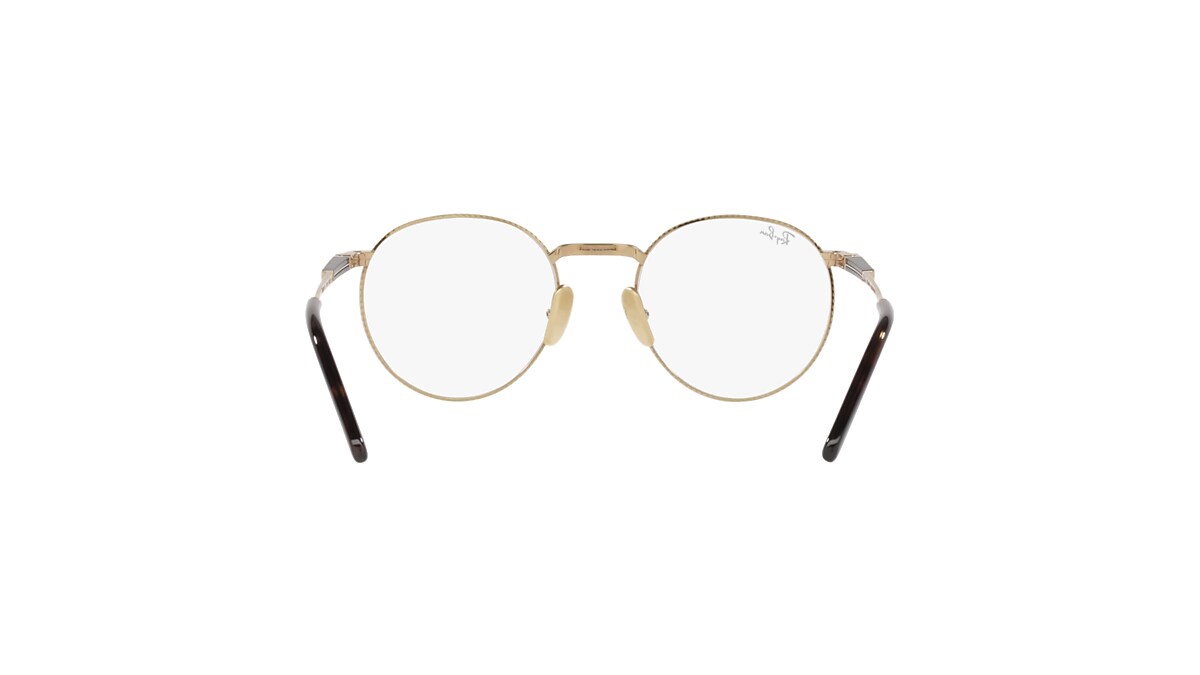 ROUND II TITANIUM OPTICS Eyeglasses with Gold Frame - RB8237V 