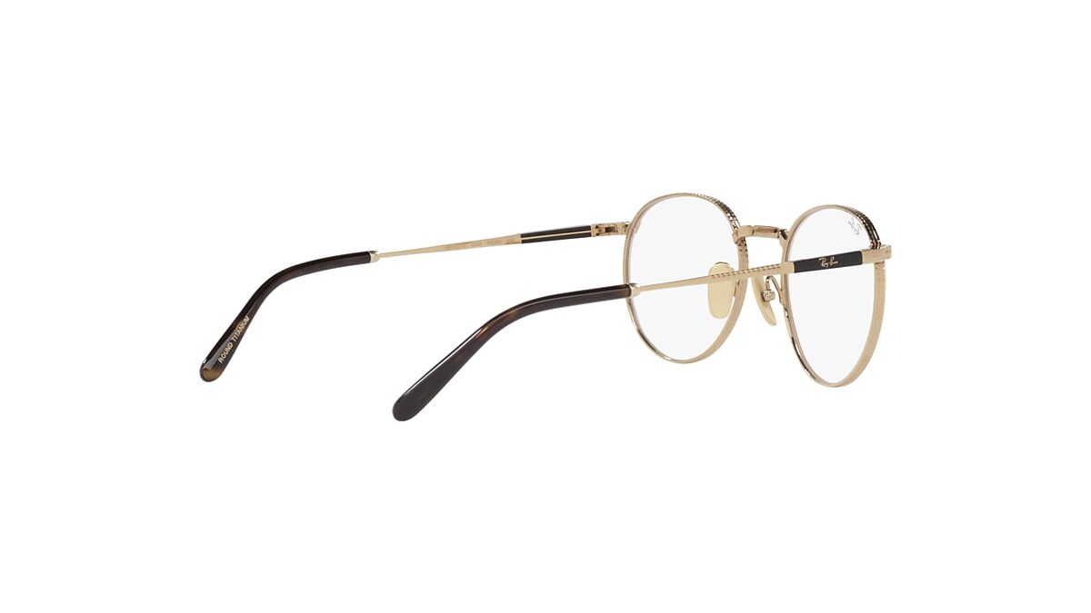 ROUND II TITANIUM OPTICS Eyeglasses with Gold Frame - RB8237V 