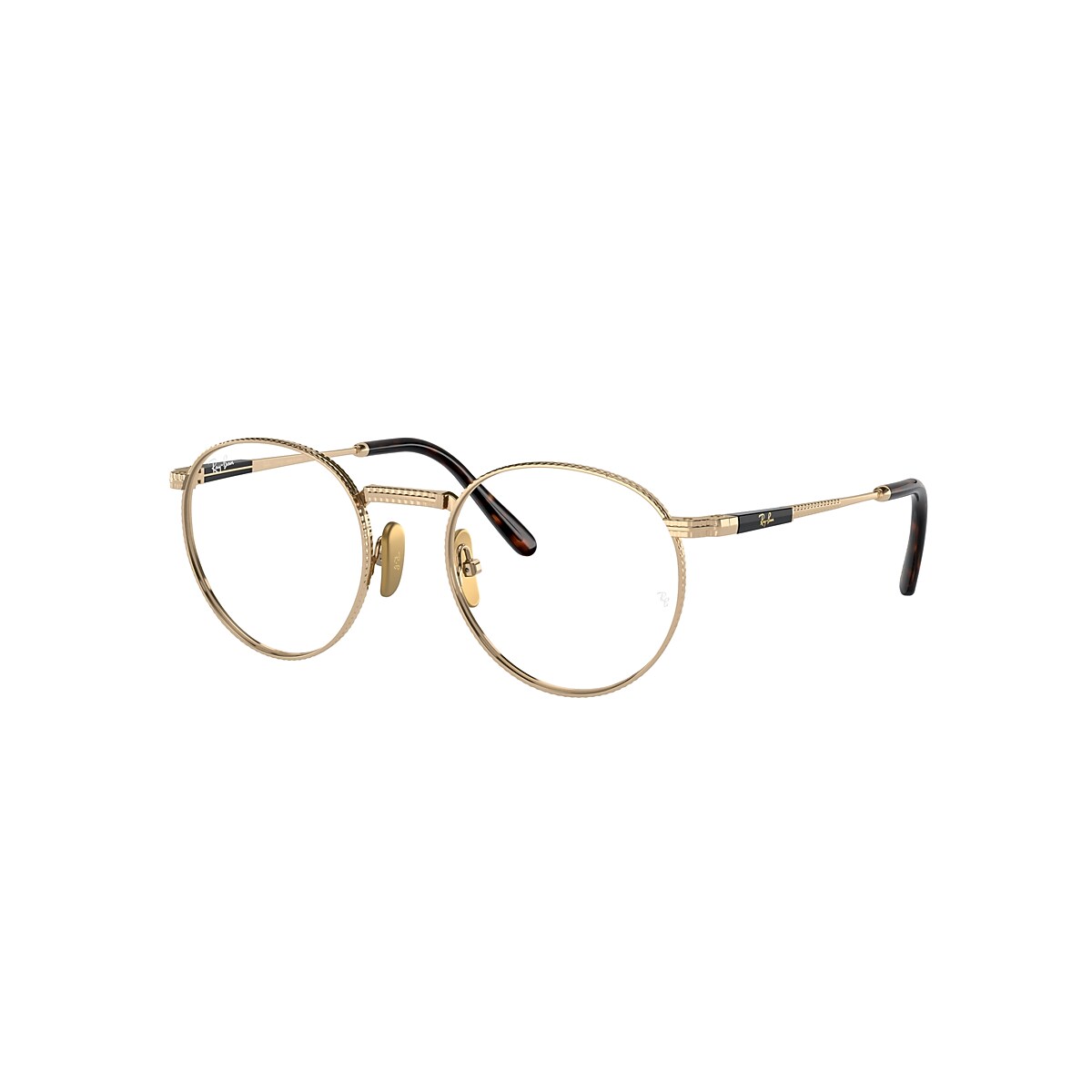 ROUND II TITANIUM OPTICS Eyeglasses with Gold Frame - RB8237V 