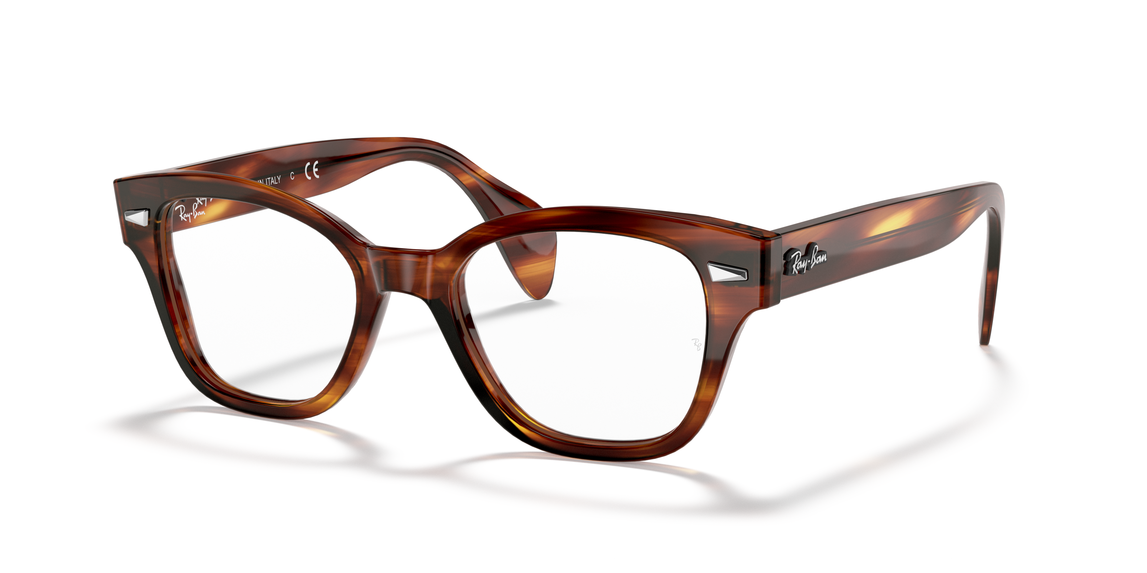 880 Occhiali da Vista Striato Havana con montatura | Ray-Ban®