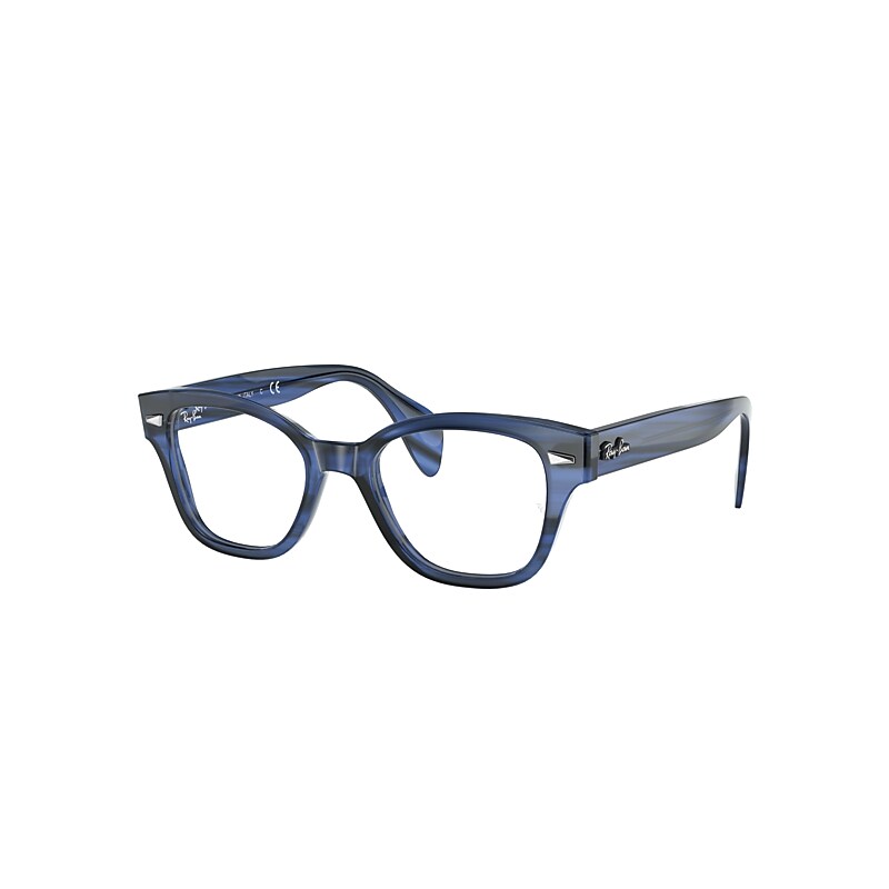 Ray-Ban Rb0880 Optics Eyeglasses Striped Blue Frame Clear Lenses 52-19