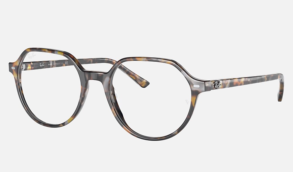 THALIA OPTICS Polarized Eyeglasses with Grey Havana and Clear (53