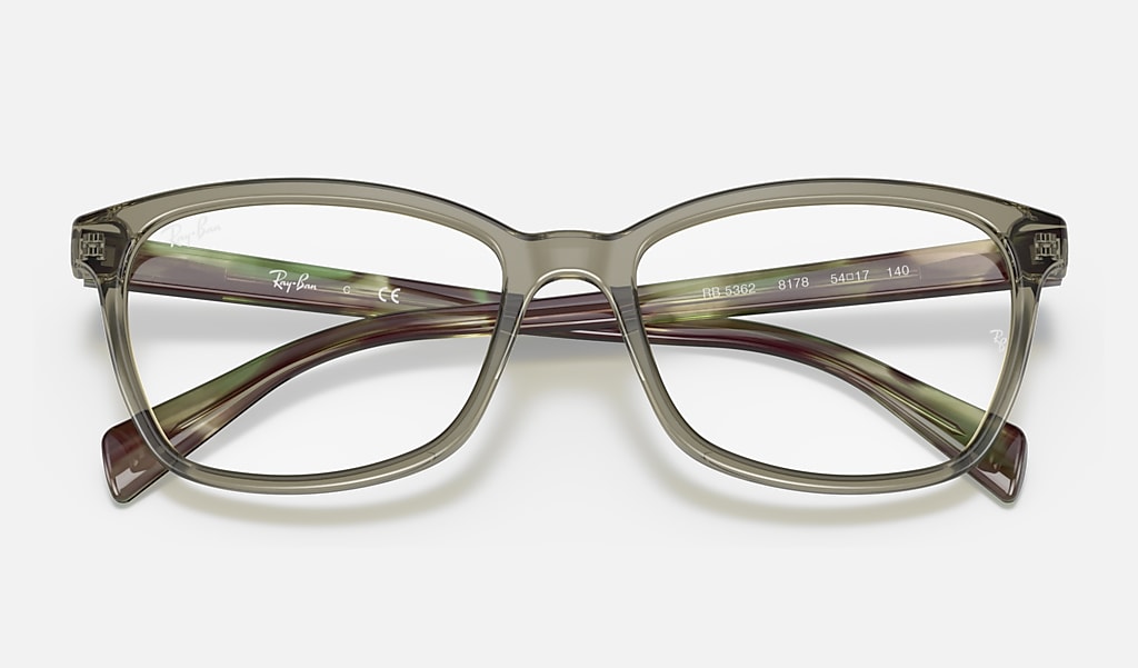 Rb5362 Optics Eyeglasses with Transparent Green Frame | Ray-Ban®