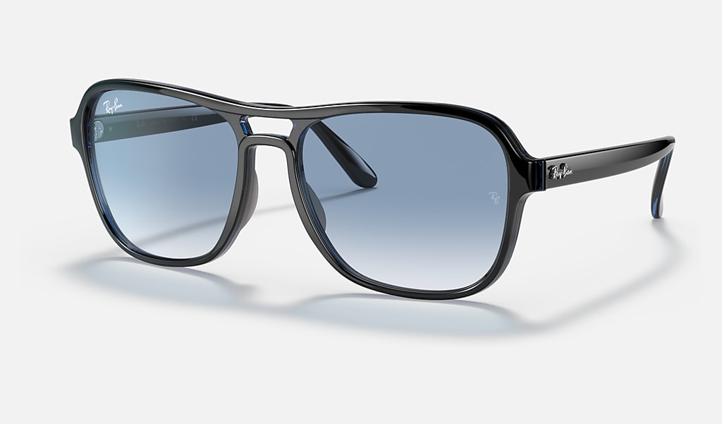 State Side Sunglasses in Transparent Blue and Blue | Ray-Ban®