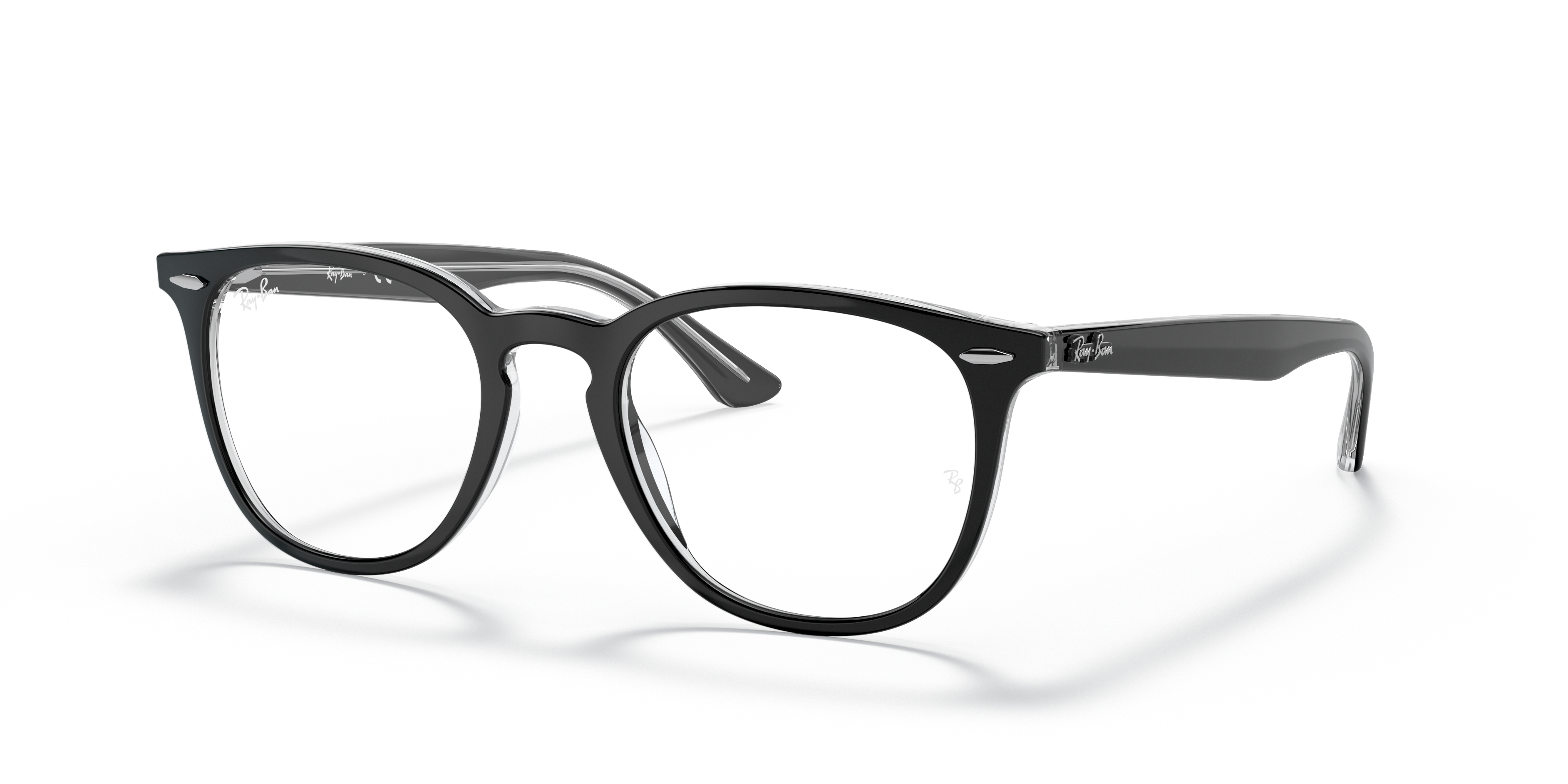 ray ban black transparent frame