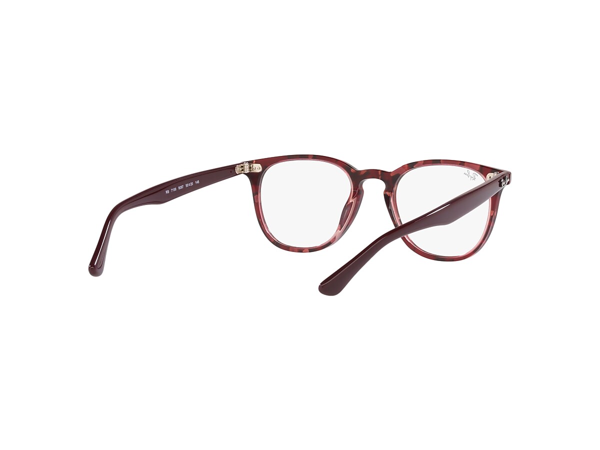 RB7159 OPTICS Eyeglasses with Havana On Transparent Purple Frame 