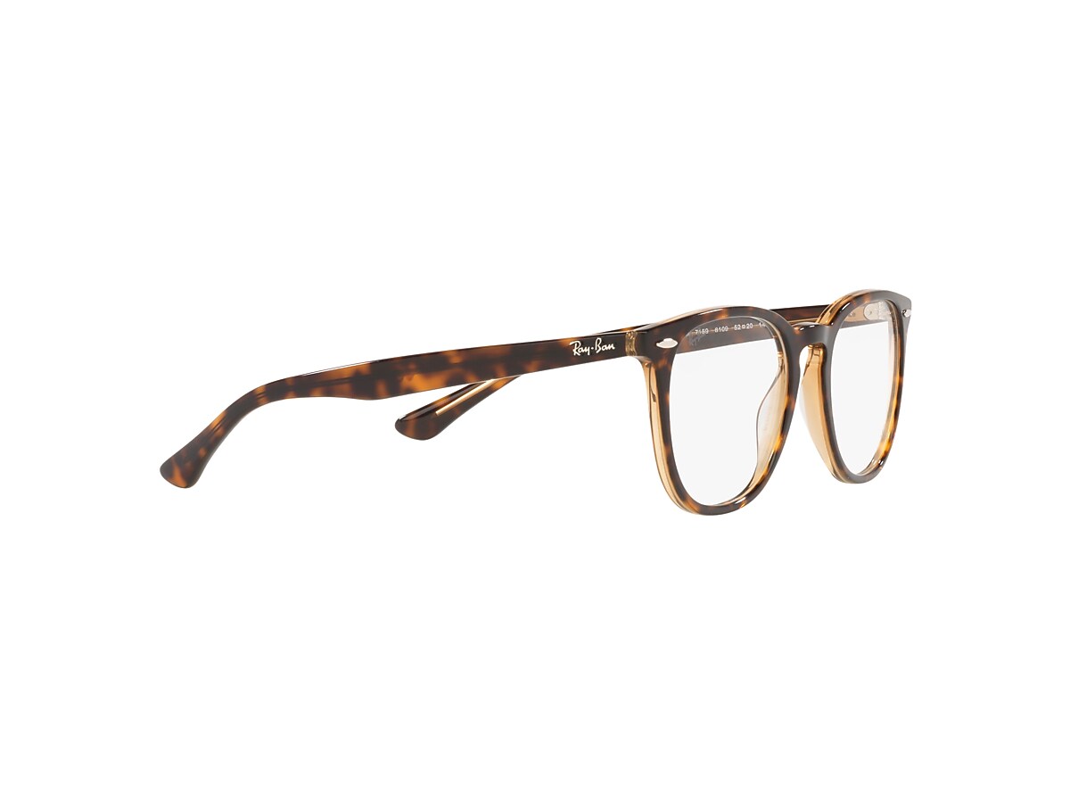 RB7159 OPTICS Eyeglasses with Havana On Transparent Brown 