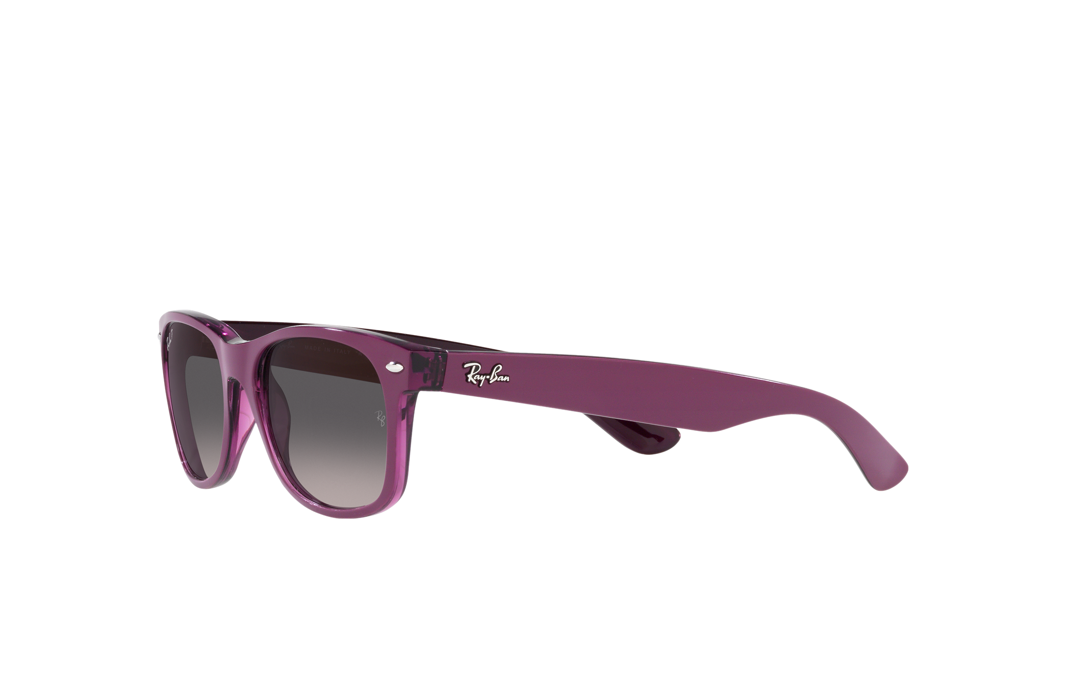 New Wayfarer Classic Sunglasses in Violet On Transparent Violet and Grey |  Ray-Ban®