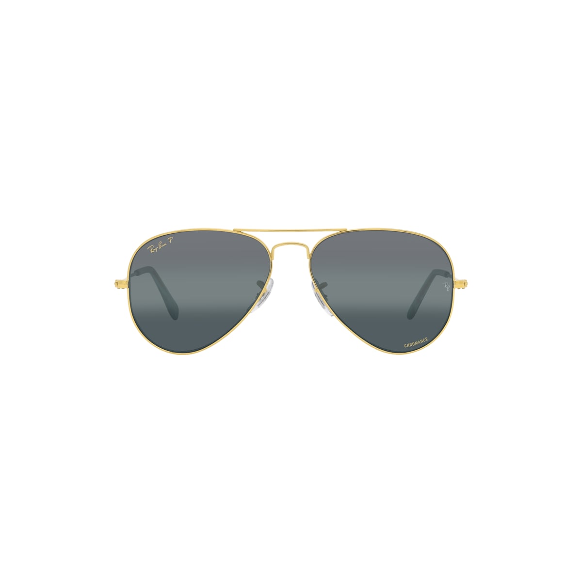 【レイバン公式ストア】 Ray-Ban® AVIATOR CHROMANCE サングラス | ゴールド X シルバー/ブルー - RB3025