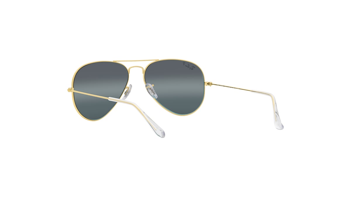 AVIATOR CHROMANCE Sunglasses in Gold and Silver Blue