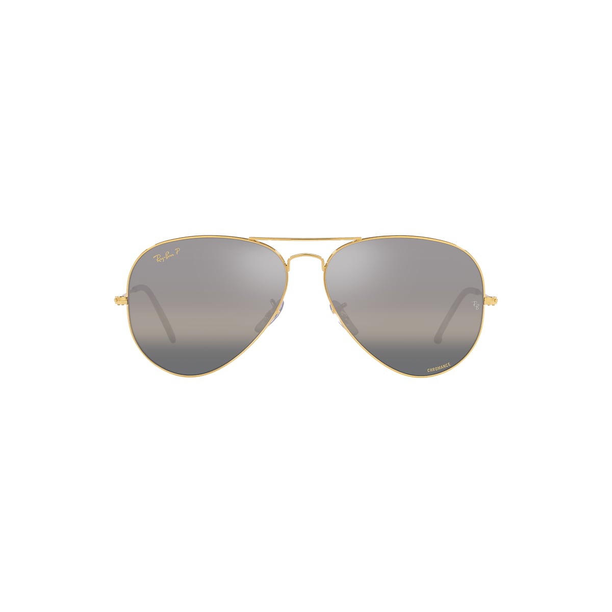 AVIATOR CHROMANCE Sunglasses in Gold and Grey - RB3025 