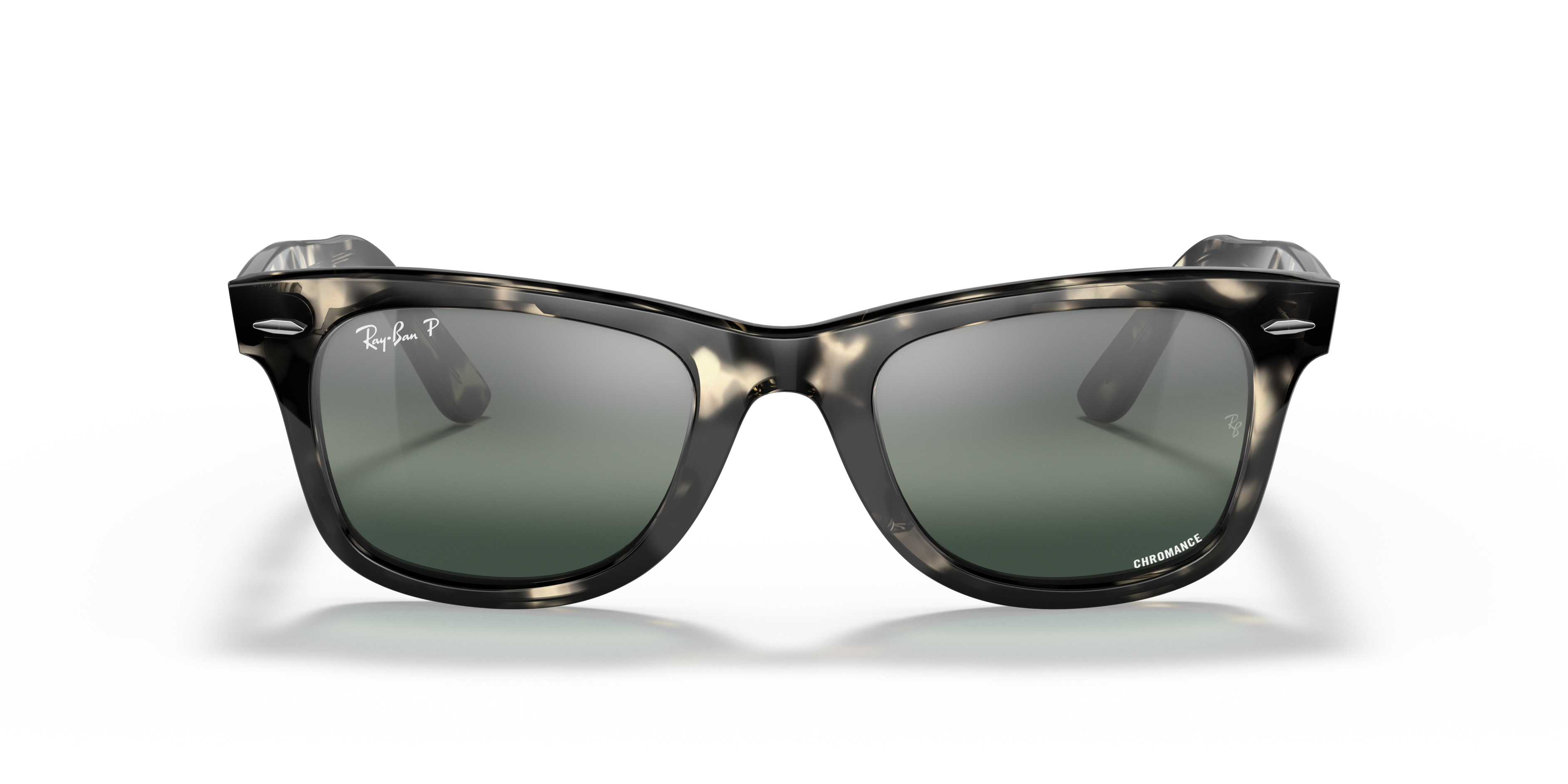 Ray-Ban Original Wayfarer Chromance Sunglasses Grey Havana Frame Blue Lenses Polarized 52-22 in Black Womens Sunglasses Ray-Ban Sunglasses 