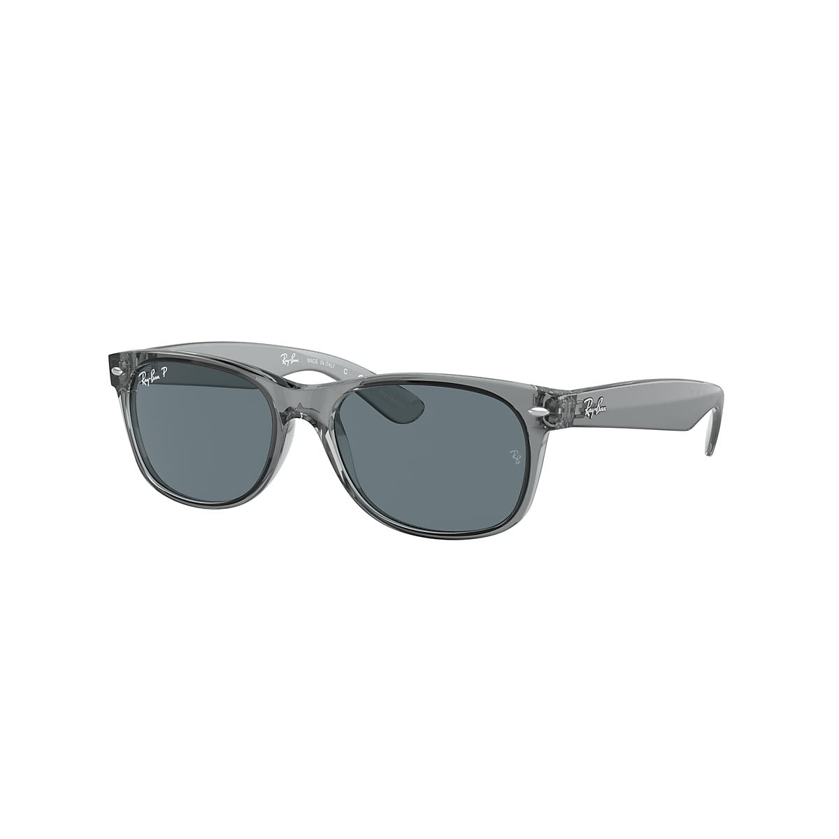 New Wayfarer Classic Sunglasses in Transparent Grey and Blue | Ray-Ban®